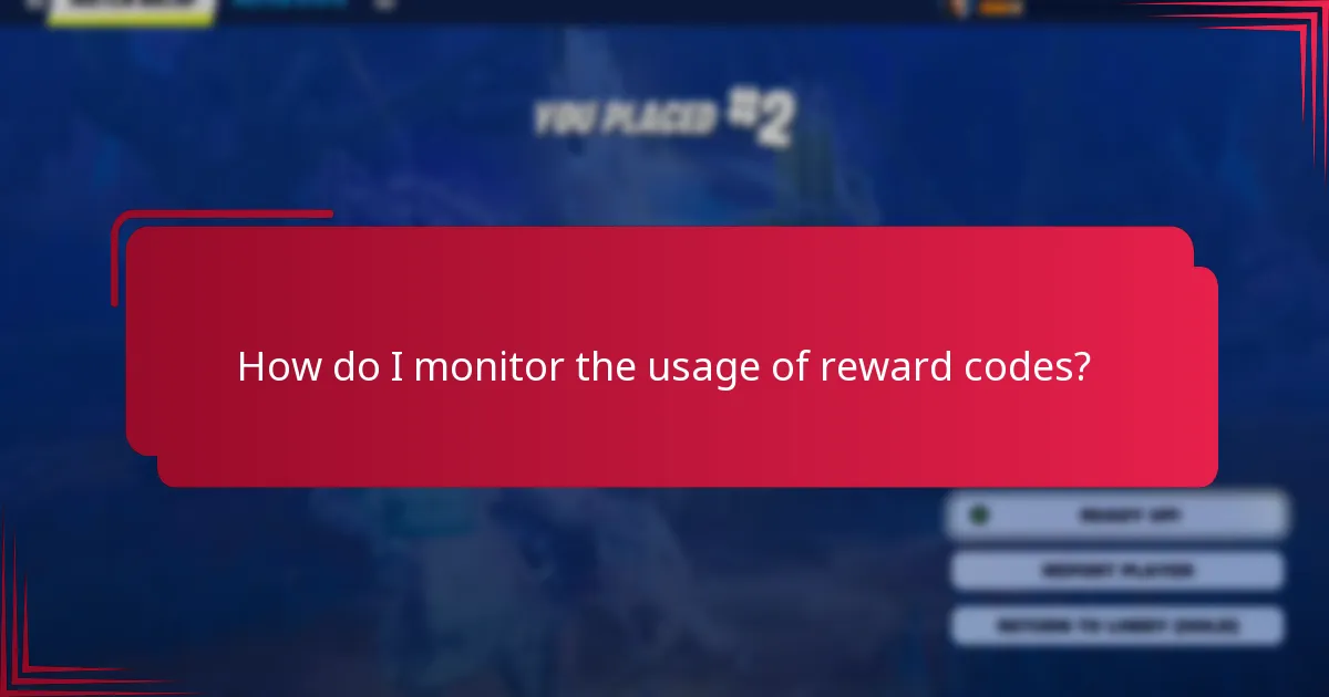 What are best practices for record-keeping of reward codes?